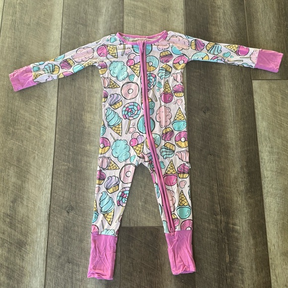 Little Sleepies Pajamas Rare Little Sleepies Pink Sweet Treats